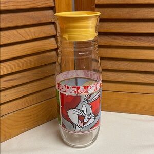 Vintage Warner Bros. Bugs Bunny Glass Carafe with Lid
